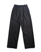HERMES/ Straight Silhouette Wool Tuck Trousers