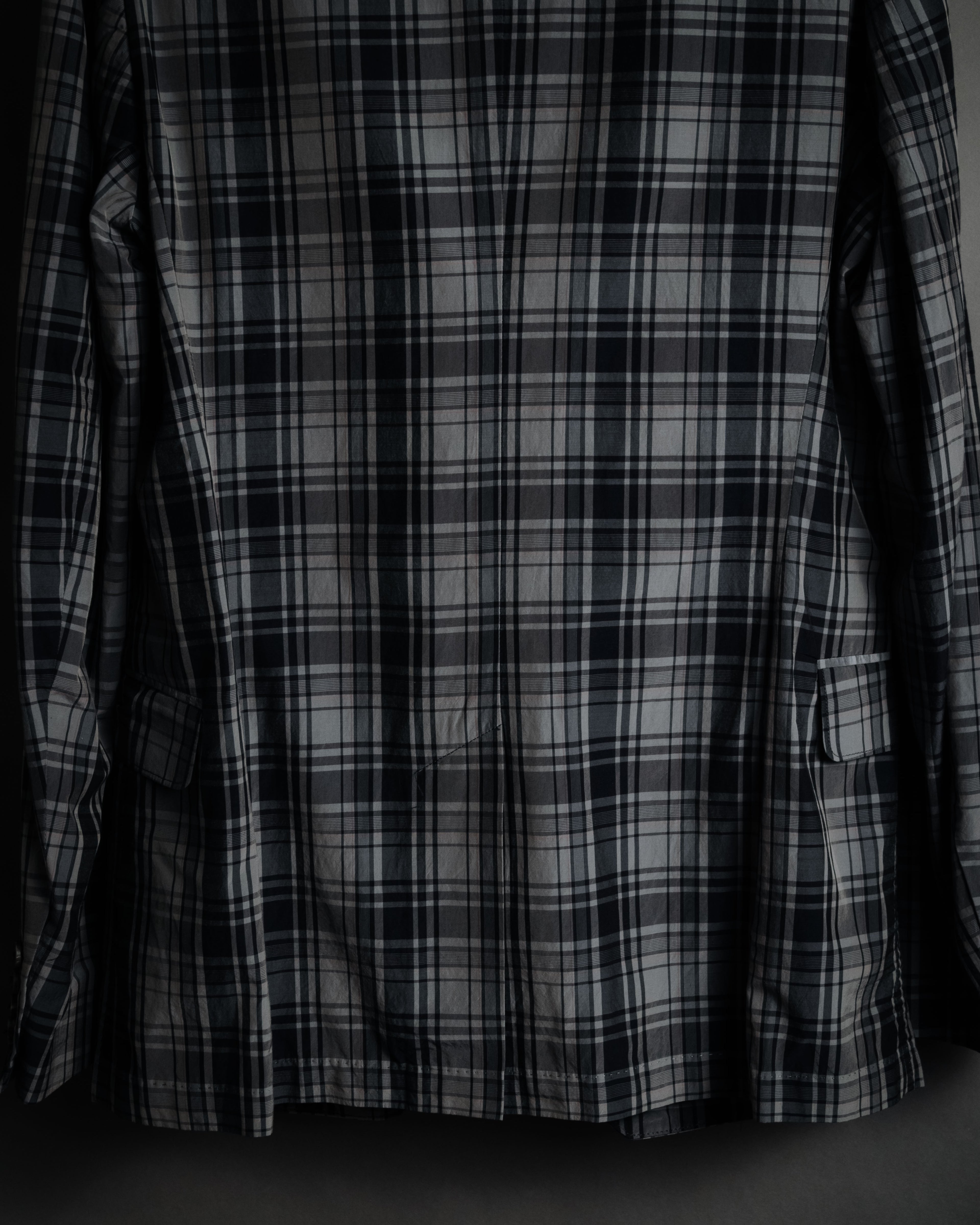 "DRIES VAN NOTEN" 2012-2018 lightweight madras check tailored jacket