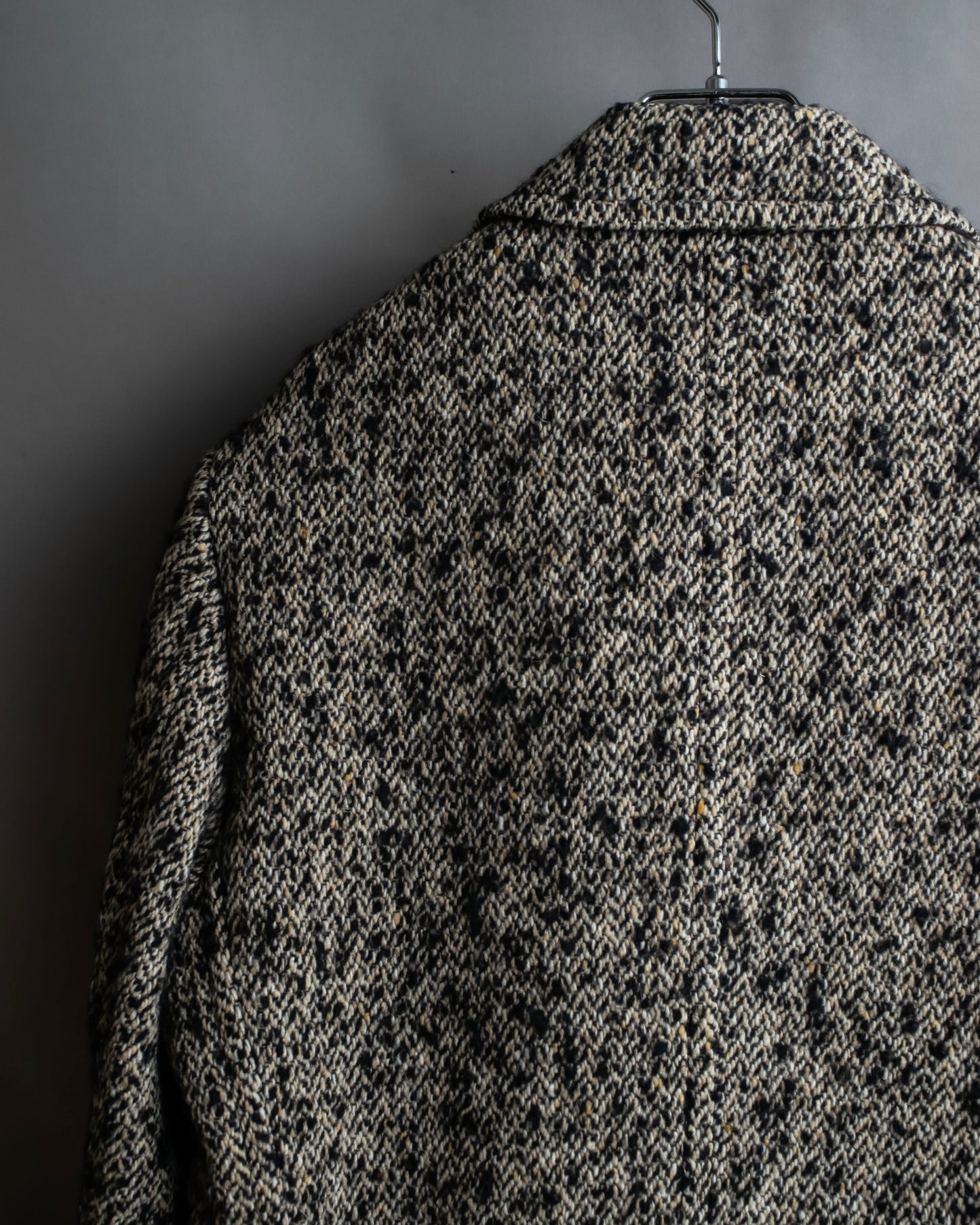 "LANVIN" Double breasted tweed chester coat