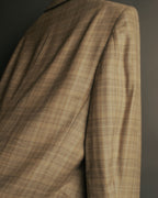“Christian Dior MONSIEUR” 80’s-90’s Silk blend checked double breasted blazer