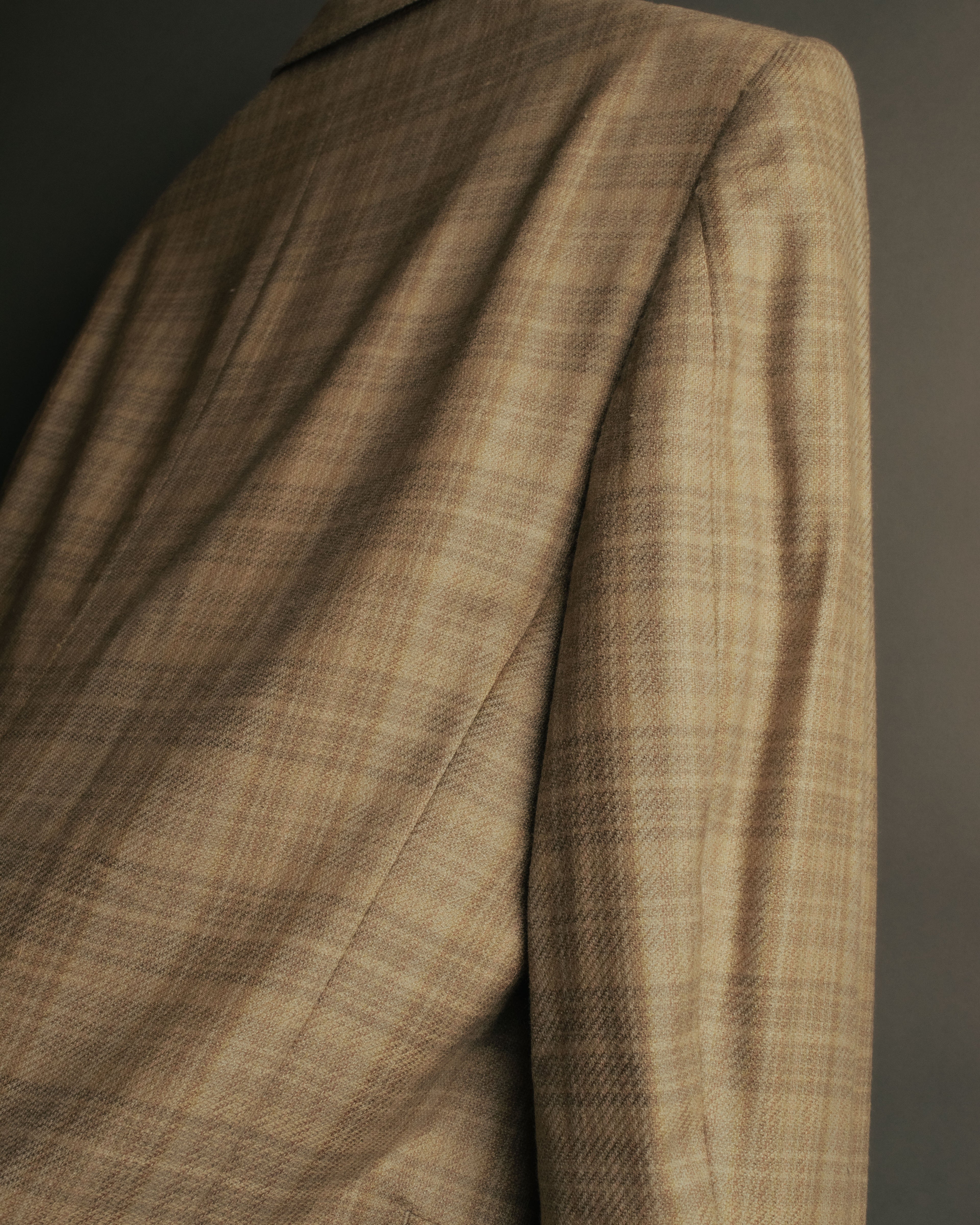 “Christian Dior MONSIEUR” 80’s-90’s Silk blend checked double breasted blazer