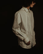 –SPECIAL– "BALENCIAGA" 2005-06’s Round collar chin tab paneled dress shirt