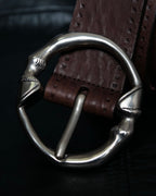 "GUCCI" Horse's foot motif antique style ring belt