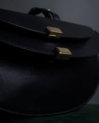 "Chloe" Georgia double flap design leather bag