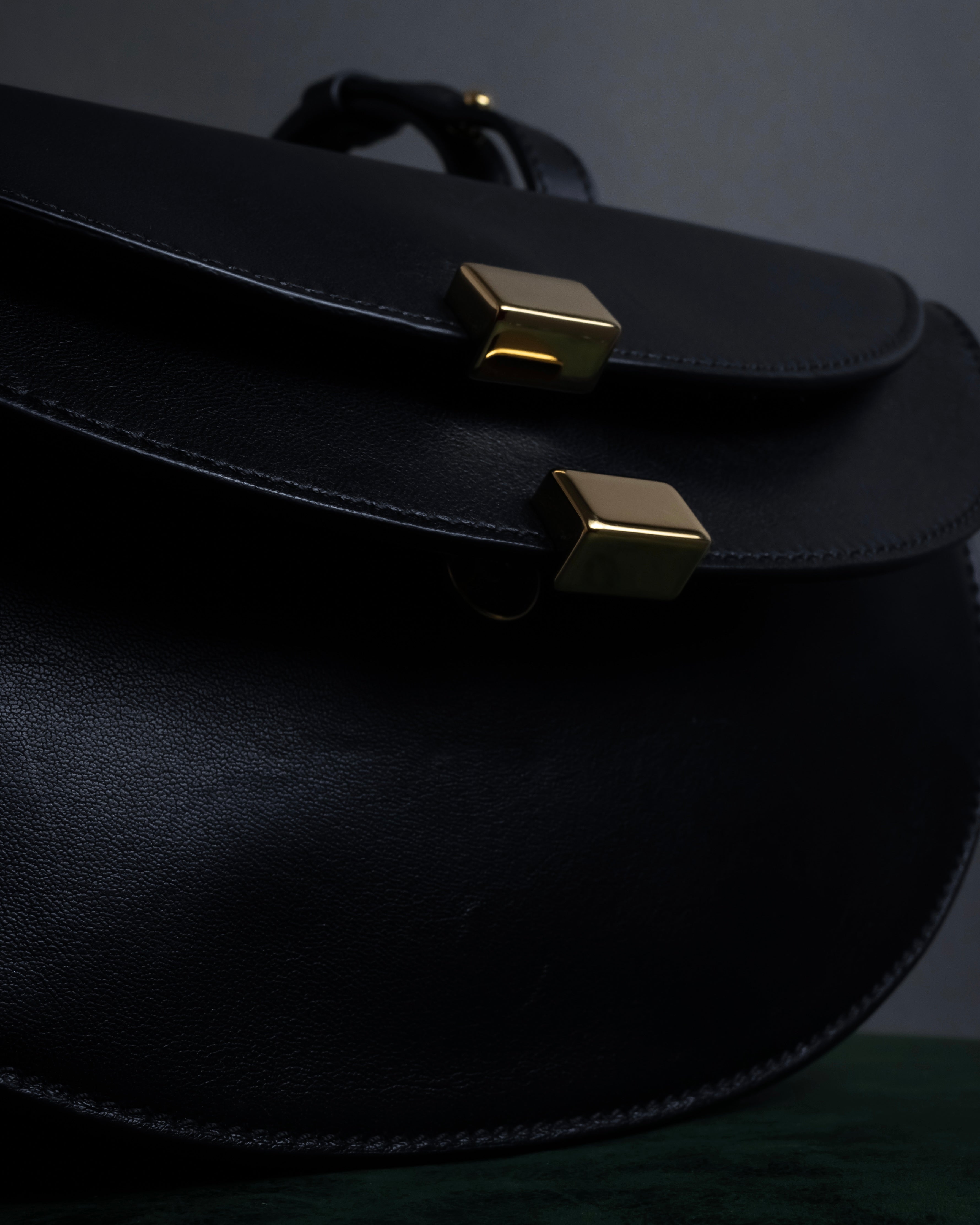 "Chloe" Georgia double flap design leather bag