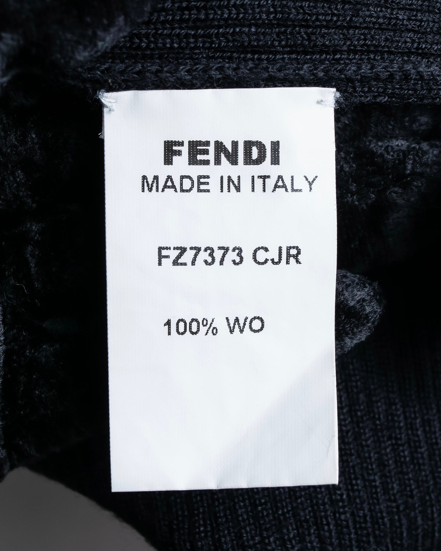 "FENDI" Bustier docking shape ribbed turtleneck knit