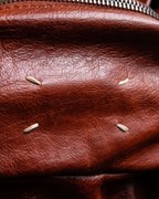 "MAISON MARGIELA" Genuine leather 2way brown color sailor bag