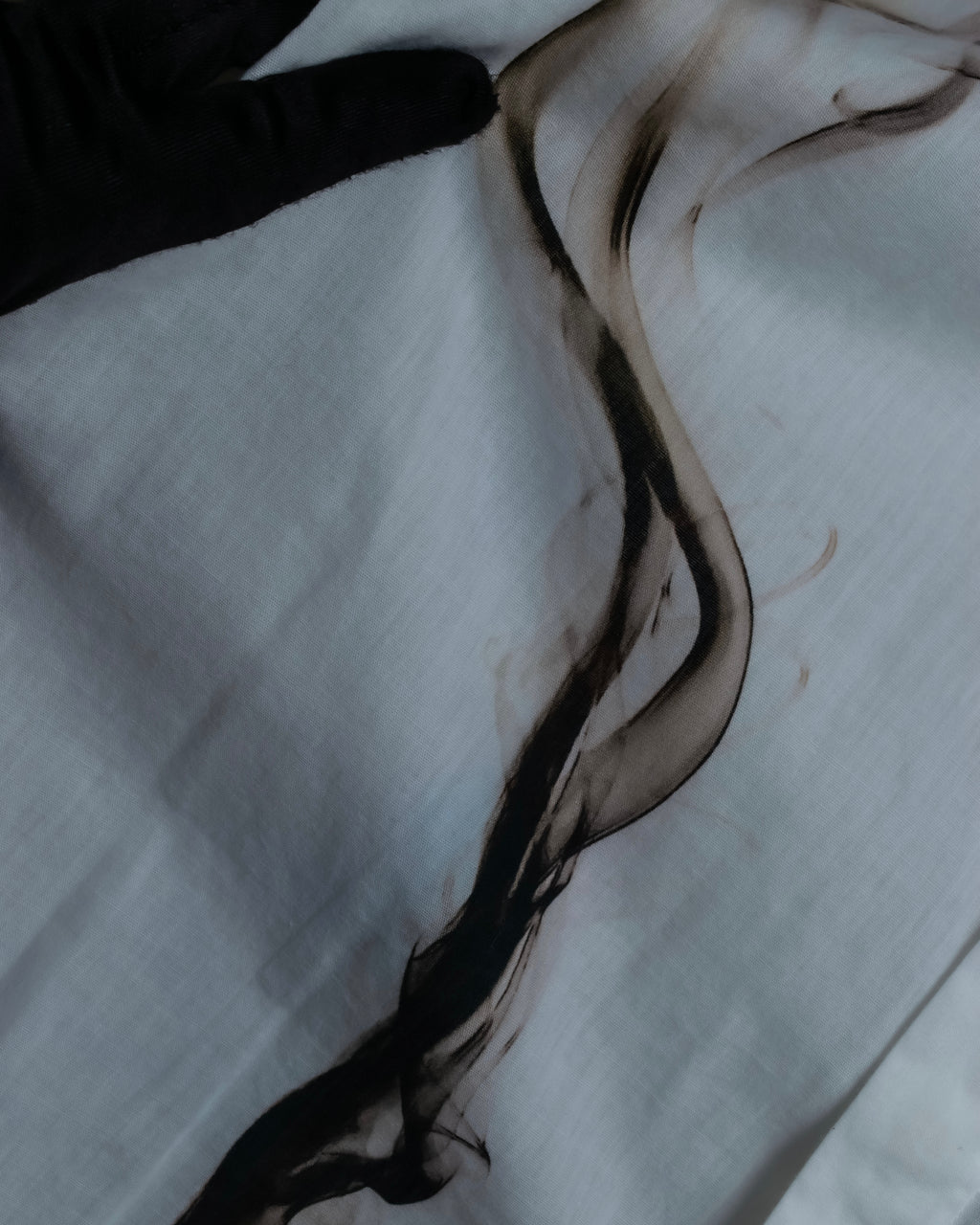 "Alexandar McQueen" Smoke art print cotton oversized shirt