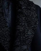 -SPECIAL- "CARUSO"
 Fur collar design belted melton coat
