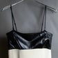 "LOEWE" Leather body bicolor unisex design camisole