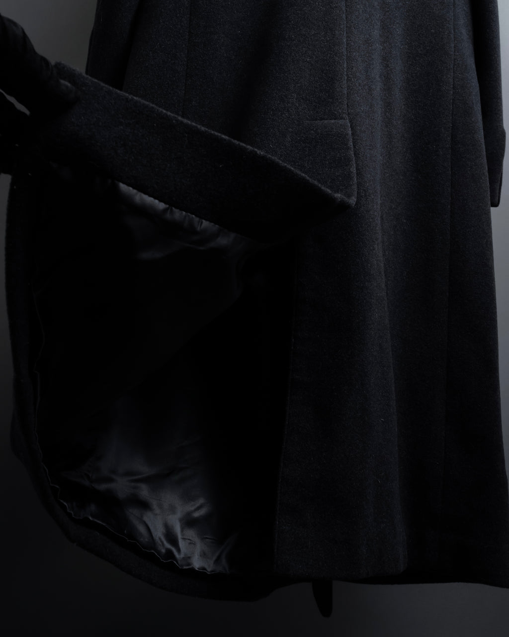 "GIORGIO ARMANI" Double-breasted charcoal gray super maxi chester coat