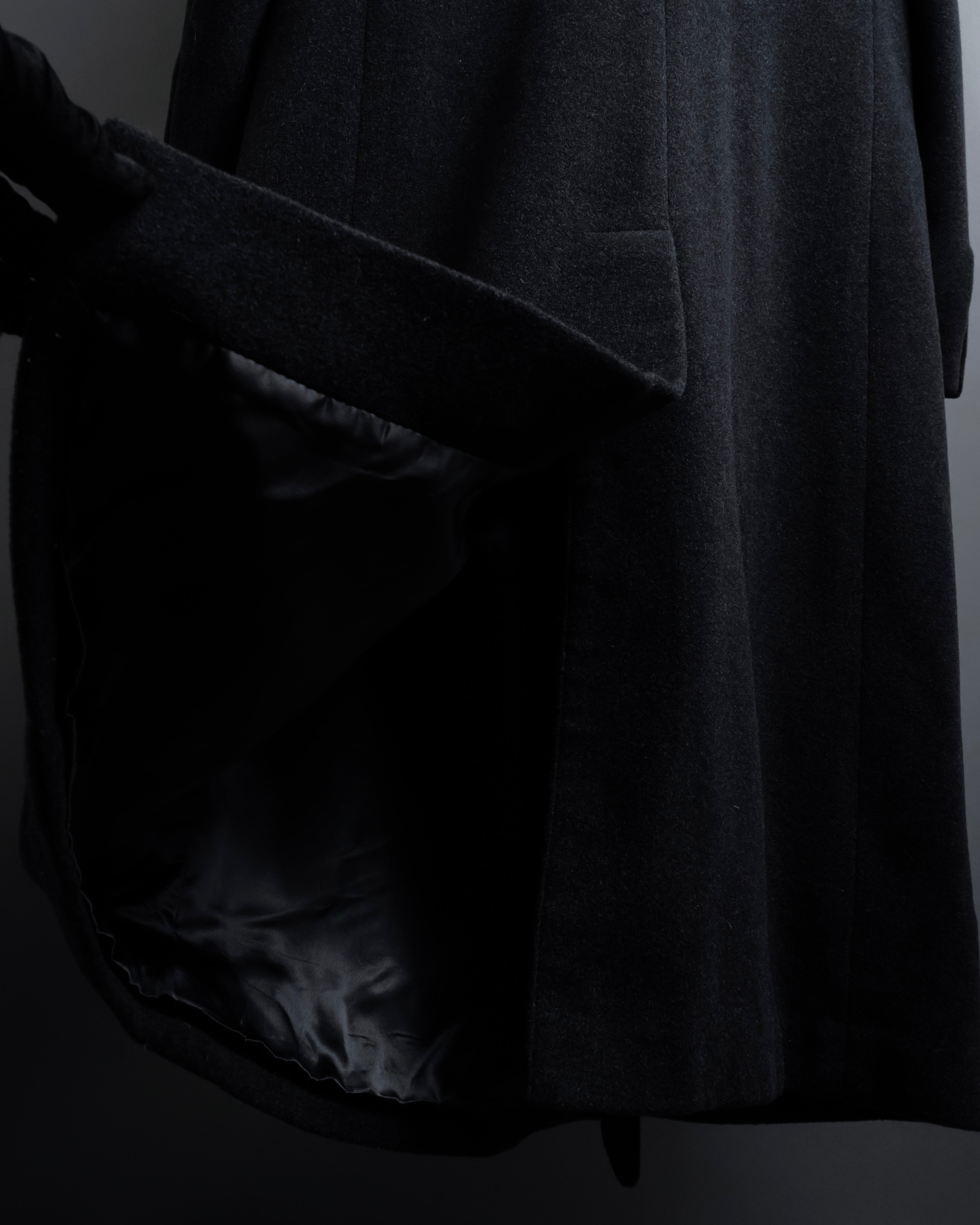 "GIORGIO ARMANI" Double-breasted charcoal gray super maxi chester coat