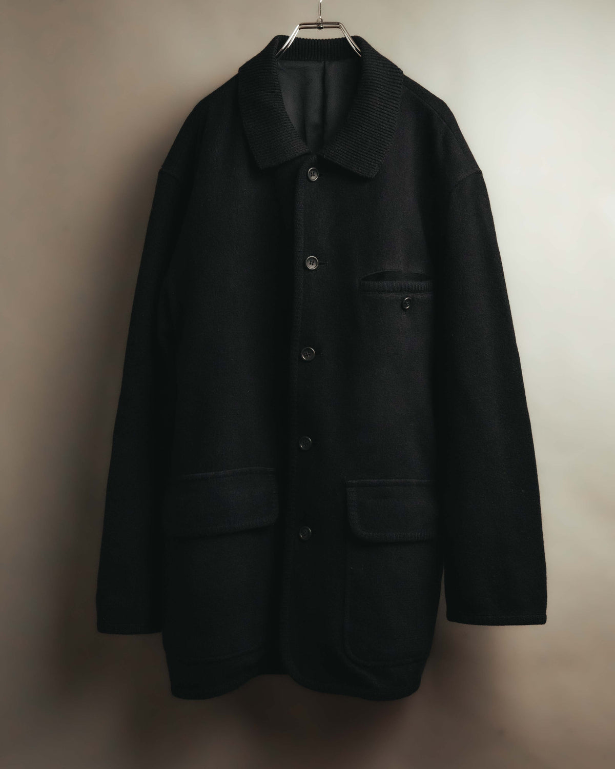 “Christian Dior MONSIEUR” 80’s-90’s Ribbed collar oversized wool field jacket