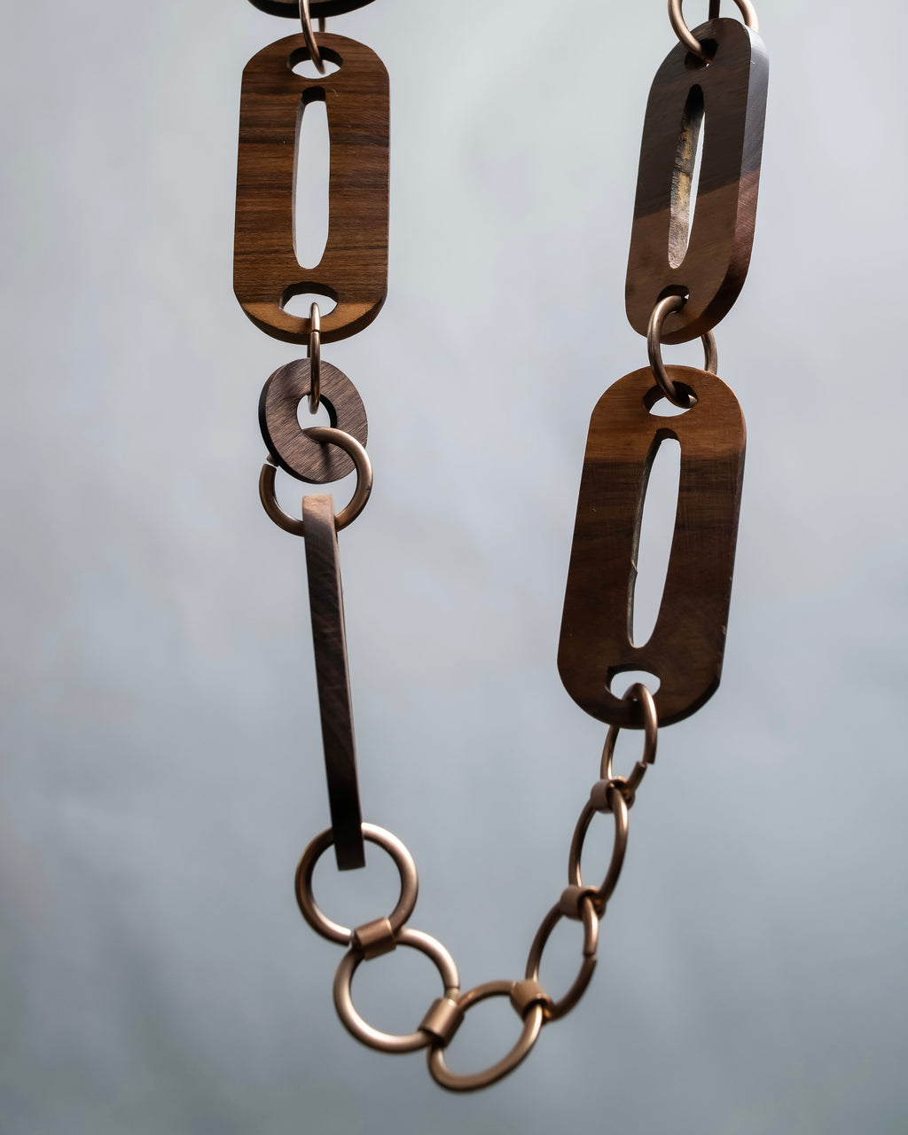 "MARNI" Large tree and chain combination necklace