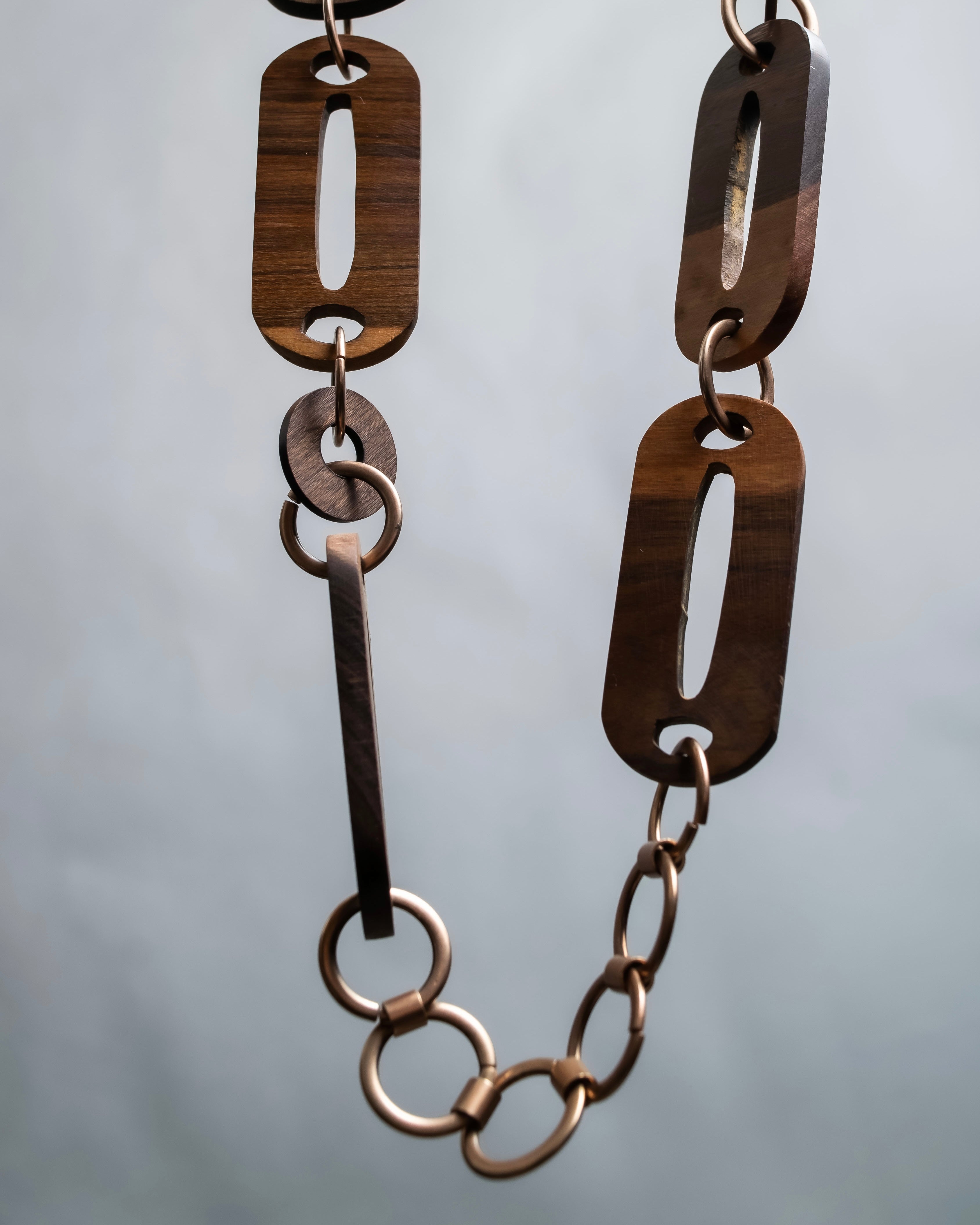 "MARNI" Large tree and chain combination necklace