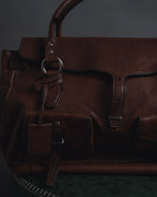 "JIL SANDER" 90’s-00’s Functional pocket leather satchel bag