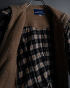 "BURBERRY Blue Label" Layered docking design hooded zip jacket