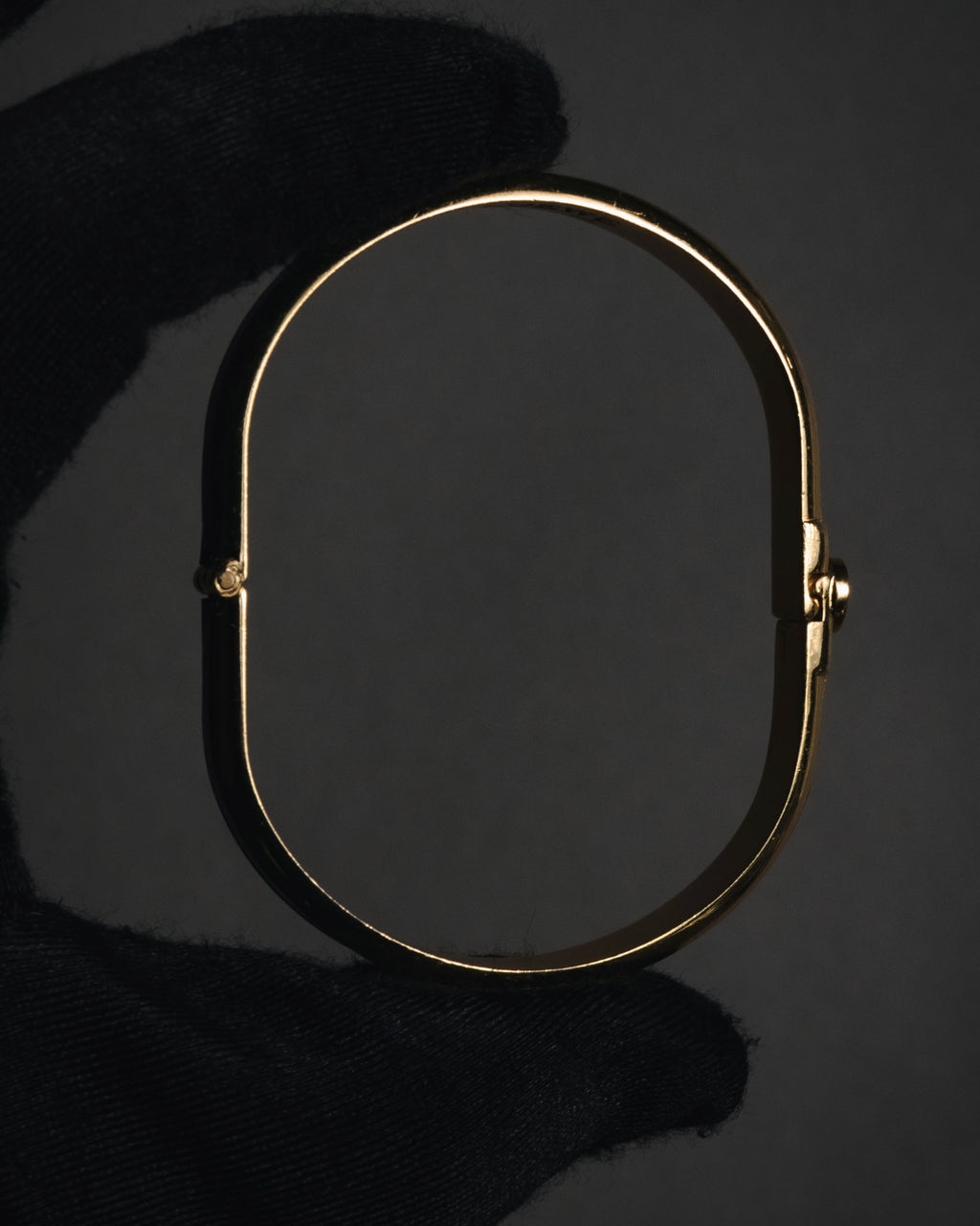 "LOEWE" 00’s-10’s leather inlay anagram clasp bangle