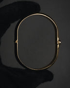"LOEWE" 00’s-10’s leather inlay anagram clasp bangle