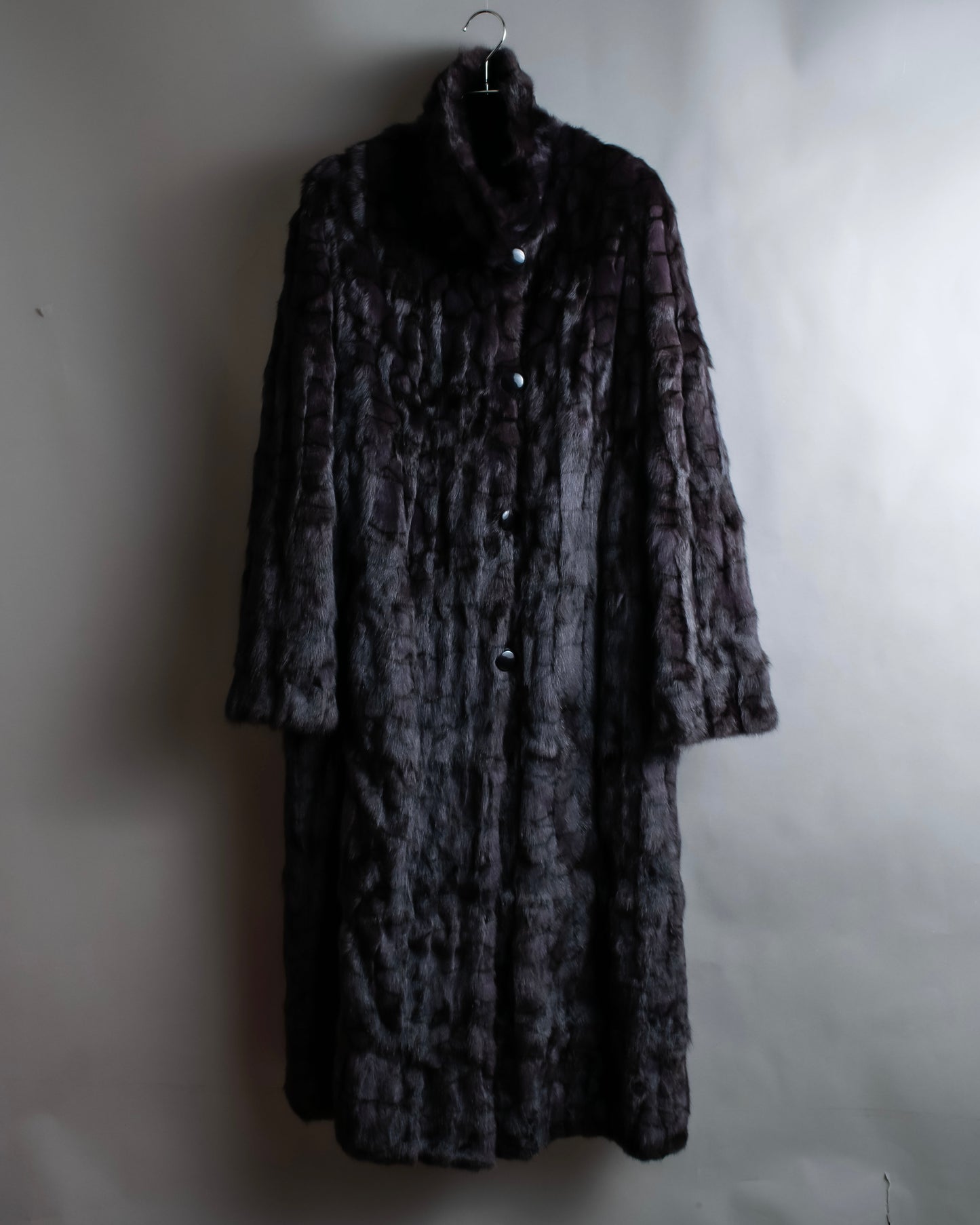 Vintage squirrel fur reversible maxi length coat