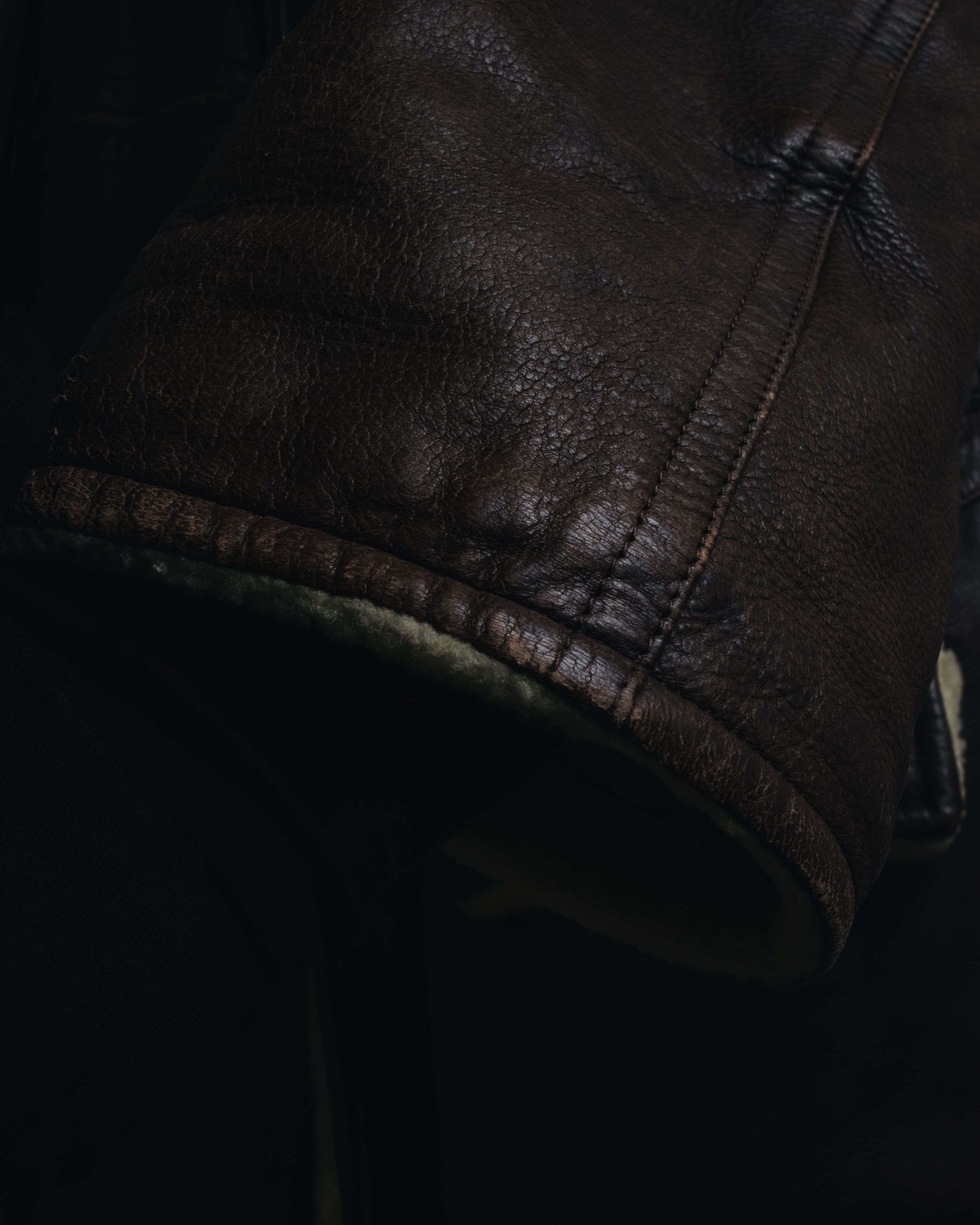 "Christian Dior" 80’s-90’s deerskin shearling collar leather jacket