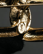 “Yves Saint Laurent” 80’s–90’s Sculptural chain motif brooch