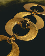 "Christian Dior" 80's-90's Sculptural gold tone link bracelet