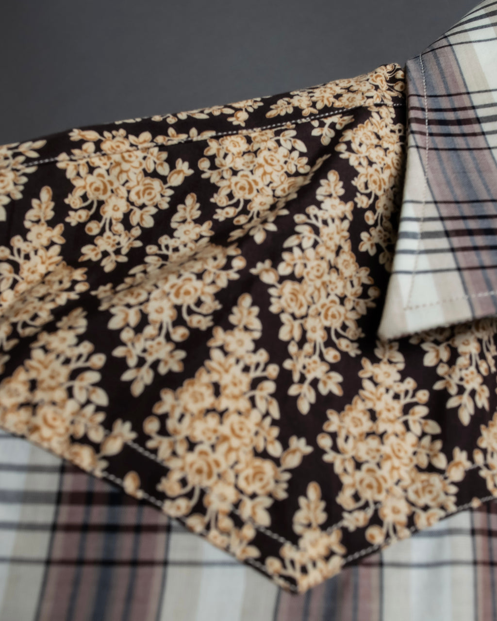 "GUCCI" Floral and checkered western shirt