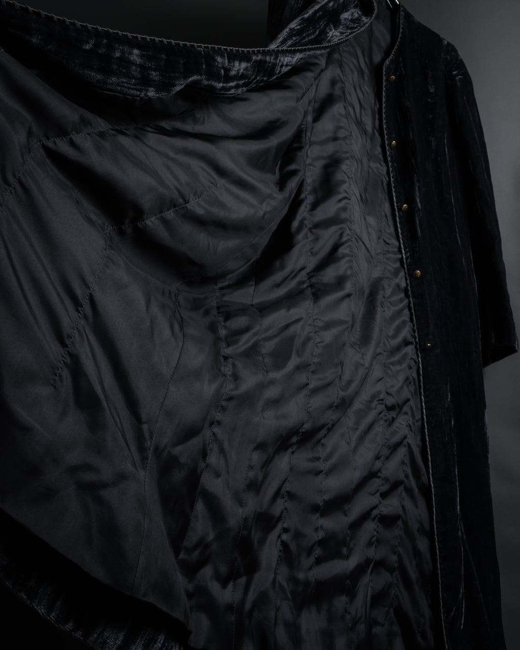 -SPECIAL- "CHANEL" 90's-00's Crushed velvet long dress