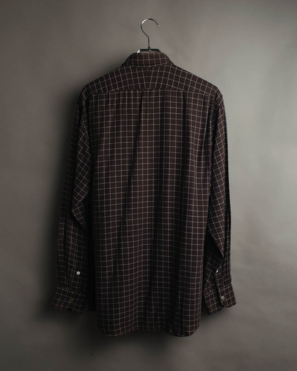 -SPECIAL- “HERMES” 90’s-00’s Windowpane checked sellier button shirt