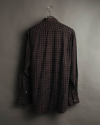 -SPECIAL- “HERMES” 90’s-00’s Windowpane checked sellier button shirt