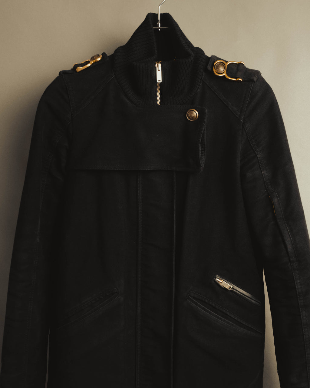 “GUCCI” Late 00’s military detail cotton long jacket