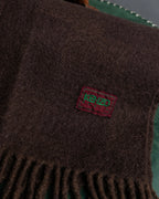 "KENZO" Chocolate brown color fringe muffler