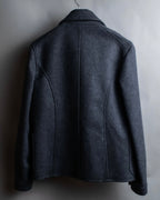 "BALENCIAGA" Double breasted Short length wool soutien collar jacket