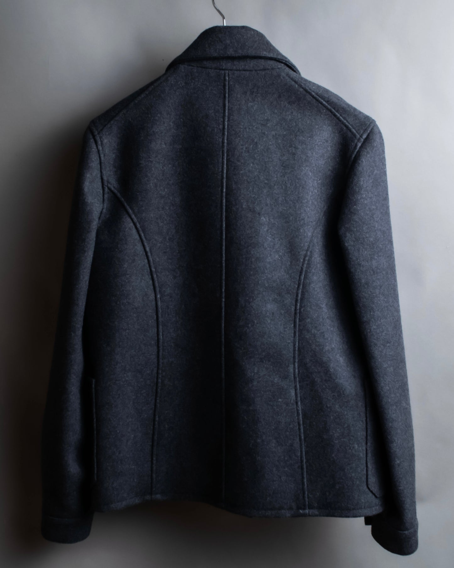 "BALENCIAGA" Double breasted Short length wool soutien collar jacket