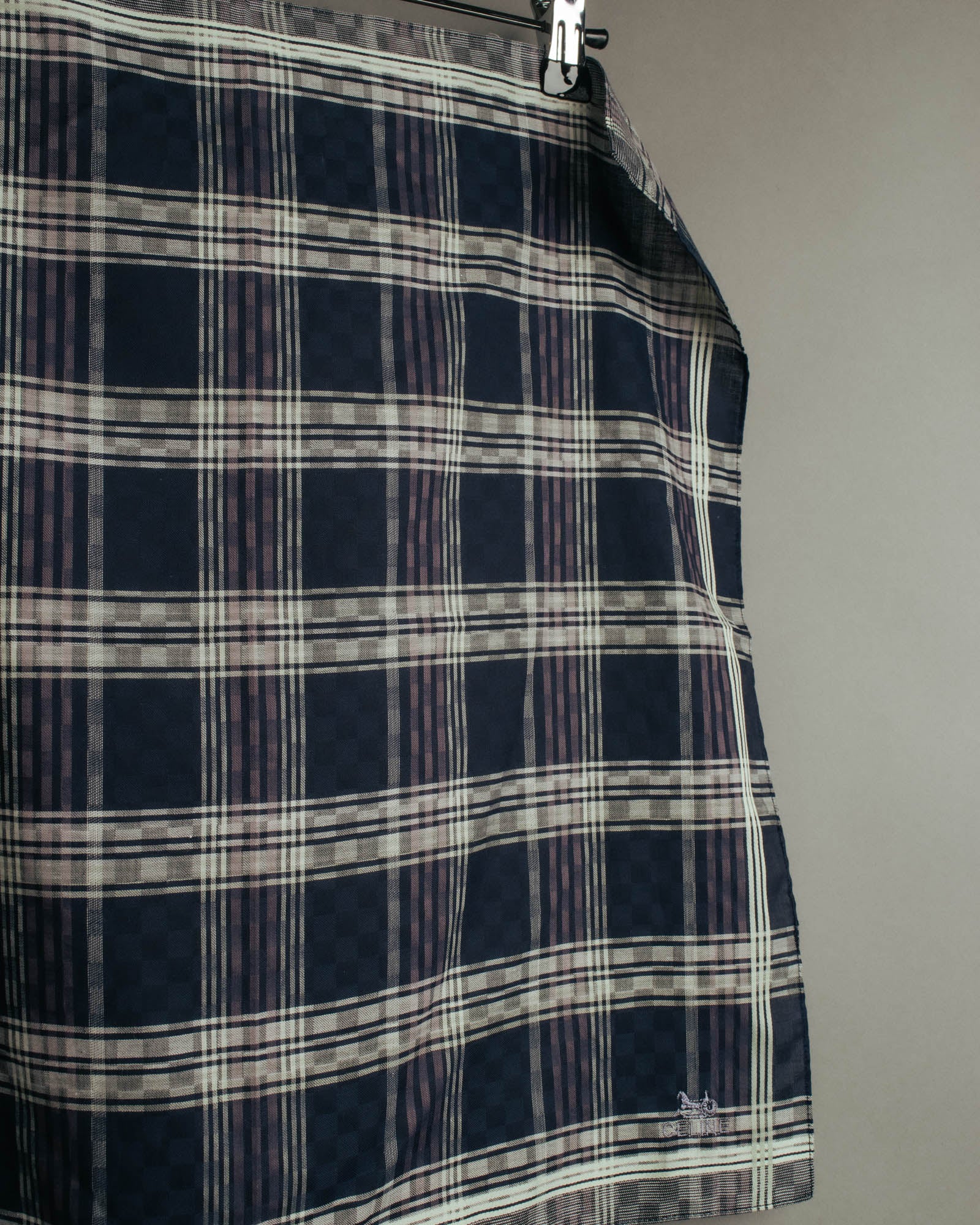“CELINE” 90’s-00’s Plaid logo scarf