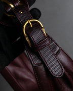"GUCCI" Equus-derived bordeaux leather belt