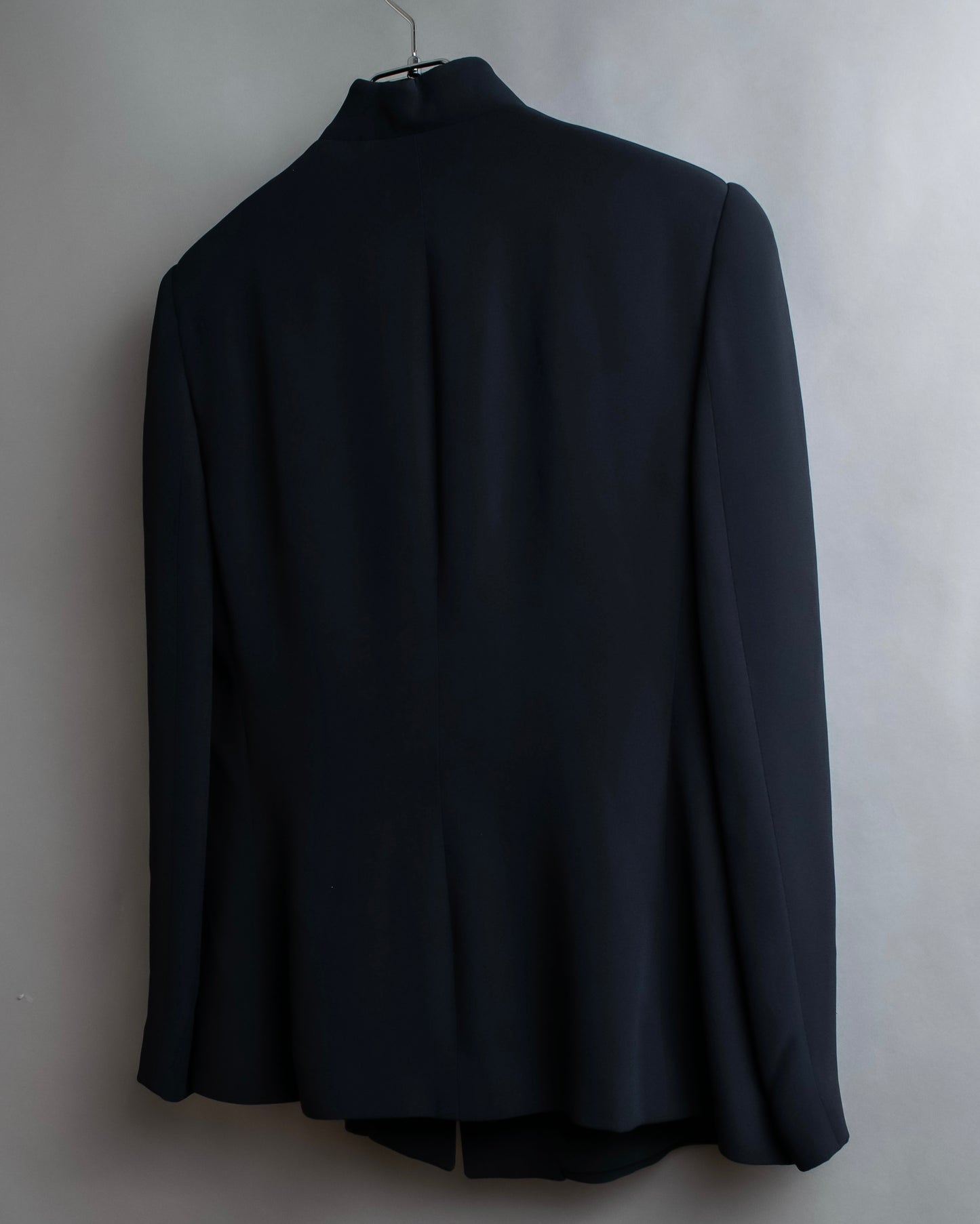 "GIORGIO ARMANI" 100% silk shawl collar shaped tailored jacket