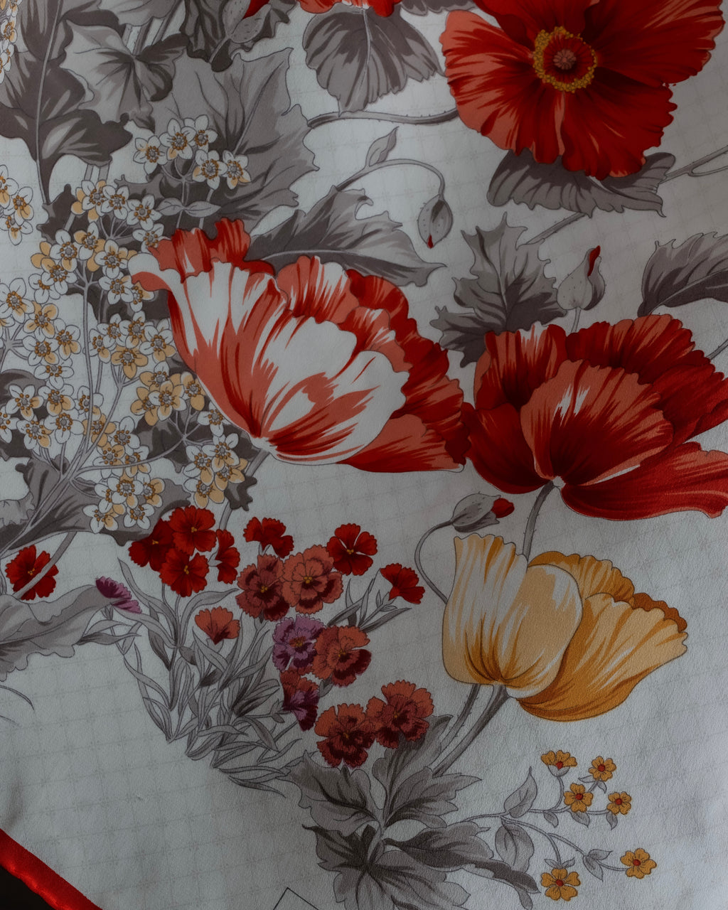"Christian Dior" Various floral silk scarf