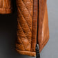 "EMPORIO ARMANI"  Quilted design brown color leather jacket