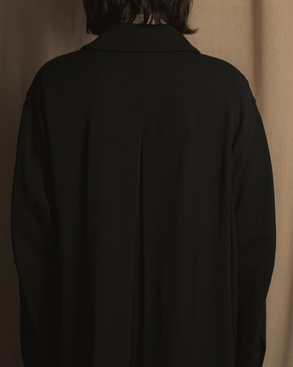 -SPECIAL- "Y's" 15AW Cape design panel oversized stand collar coat