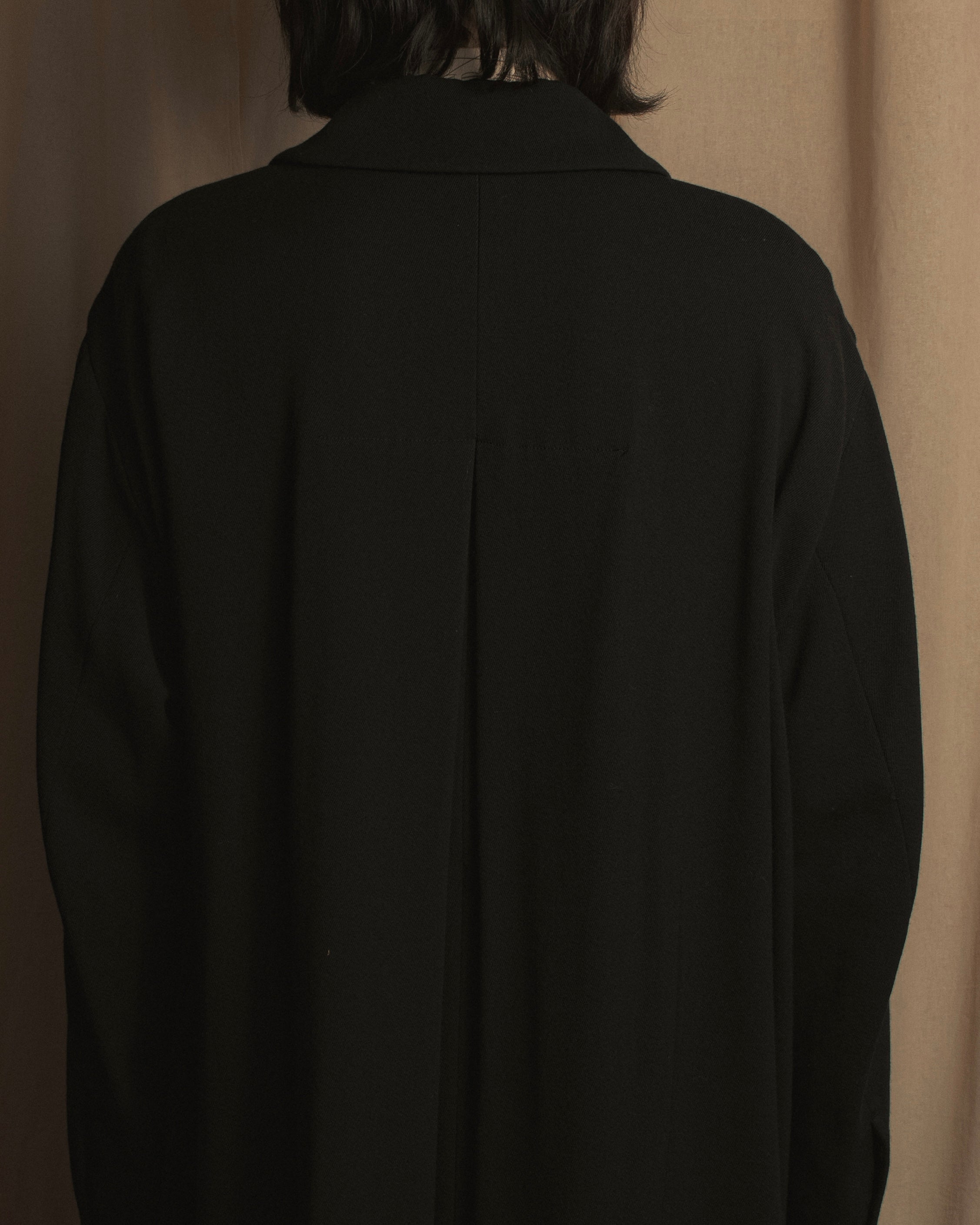 -SPECIAL- "Y's" 15AW Cape design panel oversized stand collar coat