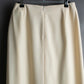 "HERMES" 100% wool ivory color flare skirt