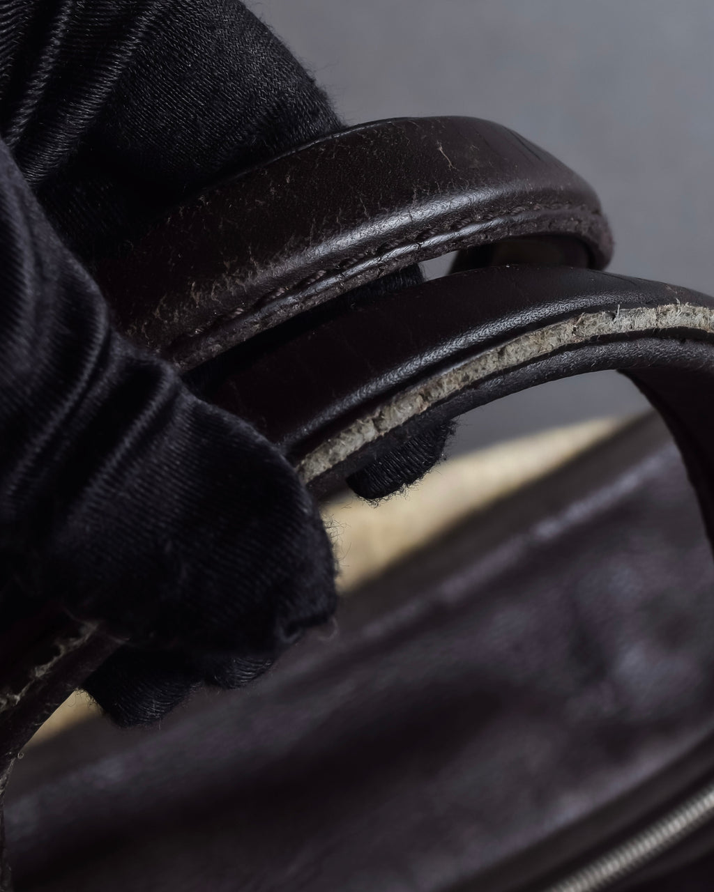 "GUCCI" GG pattern canvas leather combination boston bag