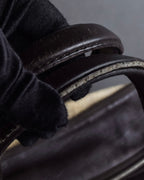 "GUCCI" GG pattern canvas leather combination boston bag