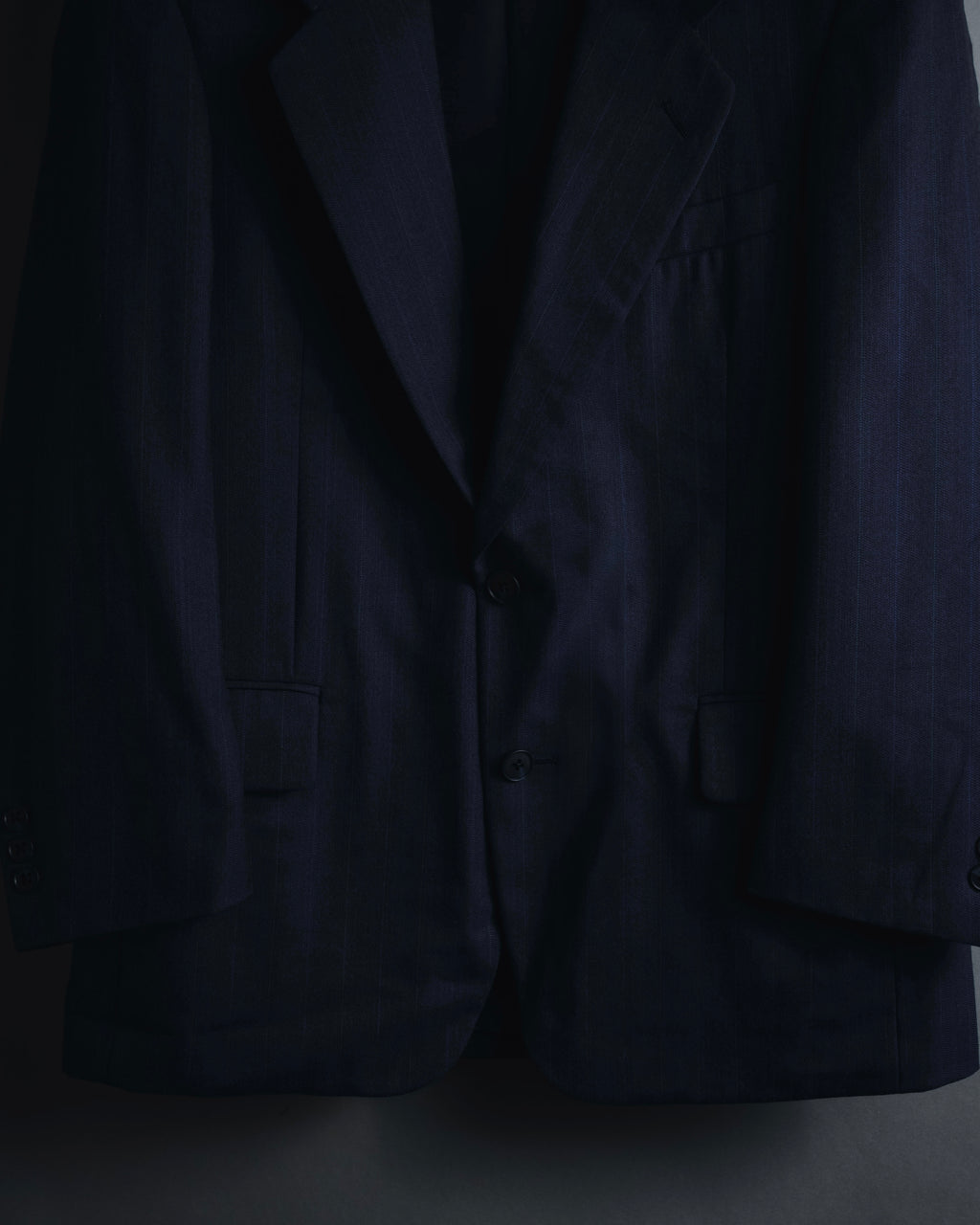 "BALENCIAGA" Tailored Two-Piece Suit Set with Subtle Pinstripes