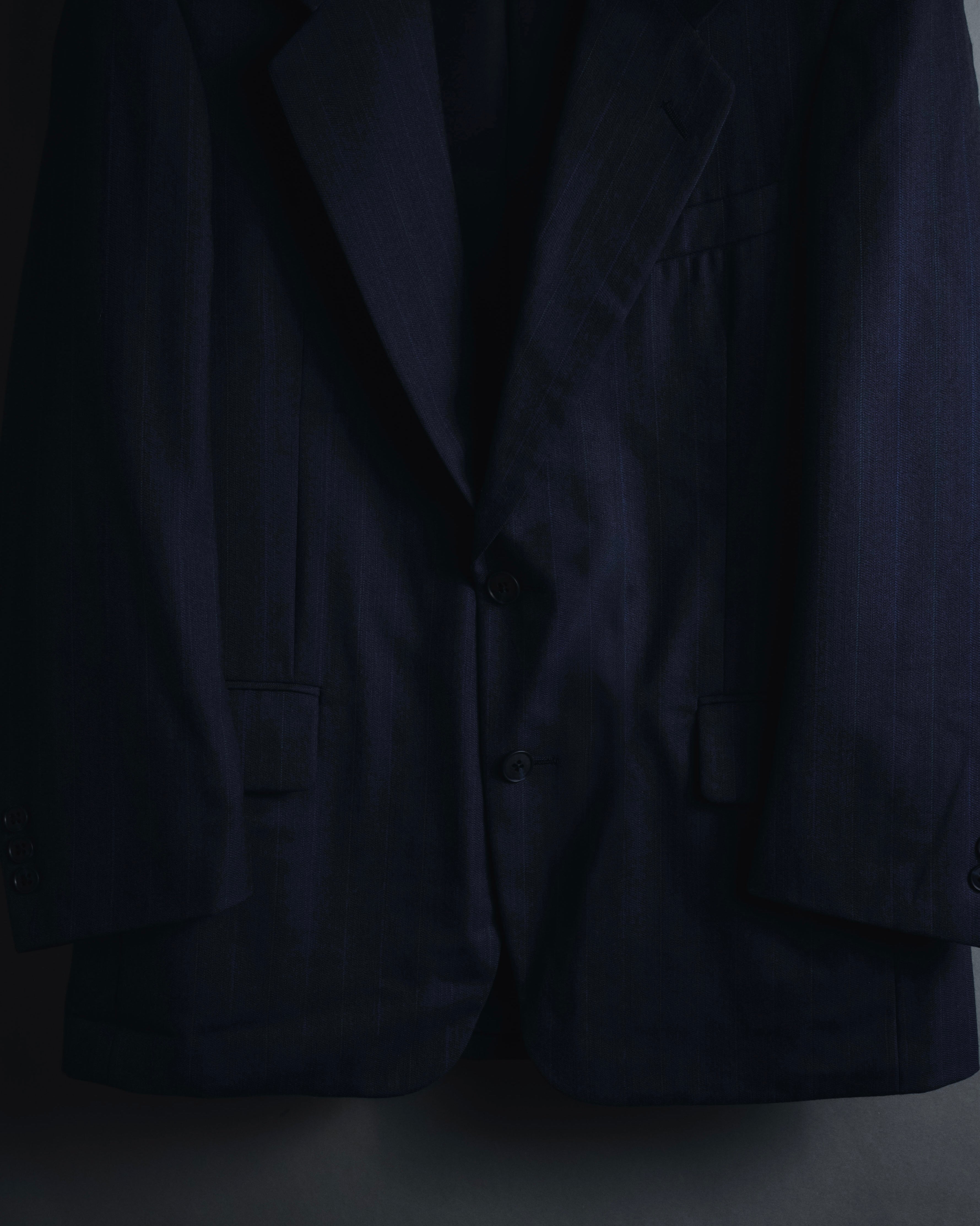 "BALENCIAGA" Tailored Two-Piece Suit Set with Subtle Pinstripes