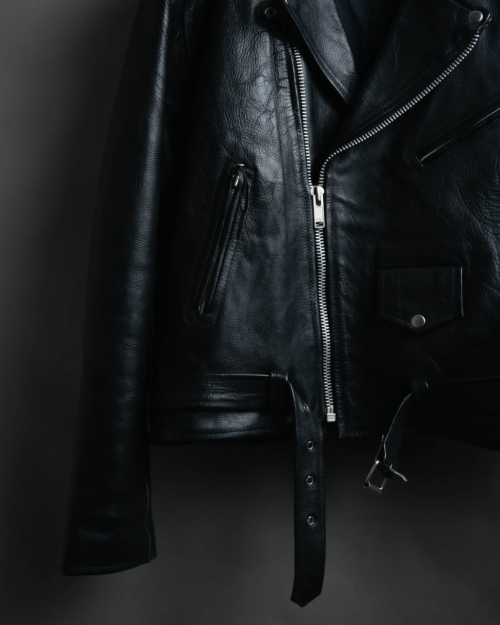 -MOOD MILLÉSIMES- 80’s-90’s heavy-grain double riders jacket