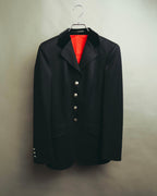 -SPECIAL- “HERMES” 00’s Technical wool equestrian jacket with red lining