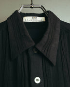"BALENCIAGA" 80's-90's Textured linen blend shirt